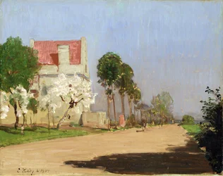 Cesta podél řeky Fulda do Neuen Muehle poblíž Kasselu, 1904